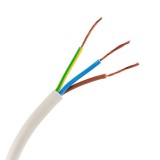 Καλώδιο Eύκαμπτο H05VV-F 3G0.75 (με γείωση) Λευκό