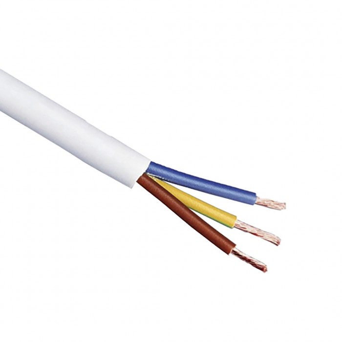 Καλώδιο Eύκαμπτο H05VV-F 3G1.0 (με γείωση) Λευκό