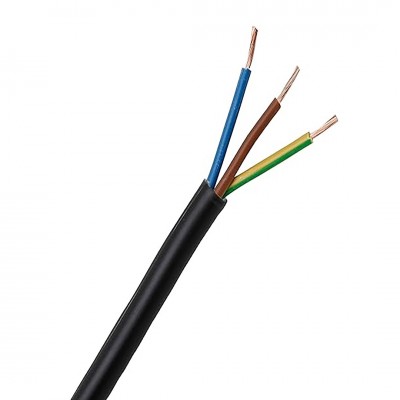 Καλώδιο Eύκαμπτο H05VV-F 3G1.0 (με γείωση) Μαύρο