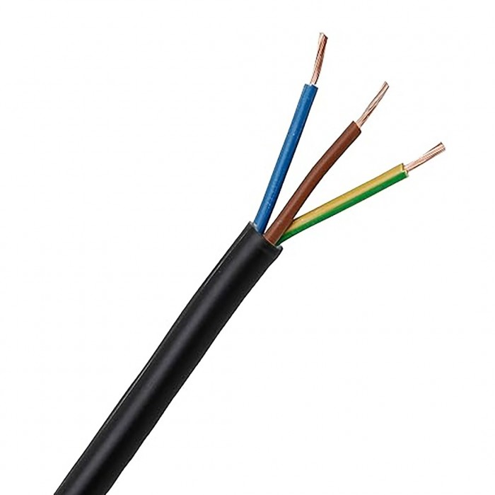 Καλώδιο Eύκαμπτο H05VV-F 3G1.5 (με γείωση) Μαύρο