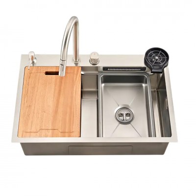 Ενθετος Πολυλειτουργικός Νεροχύτης με Μπαταρία Ασημί (80×50 cm) Hydra 