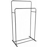 Κρεμάστρα Ρούχων Μεταλλική Διπλή Μαύρη 80x50x150εκ Ankor 826377