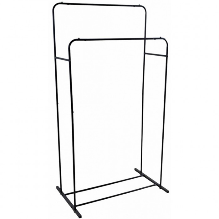 Κρεμάστρα Ρούχων Μεταλλική Διπλή Μαύρη 80x50x150εκ Ankor 826377