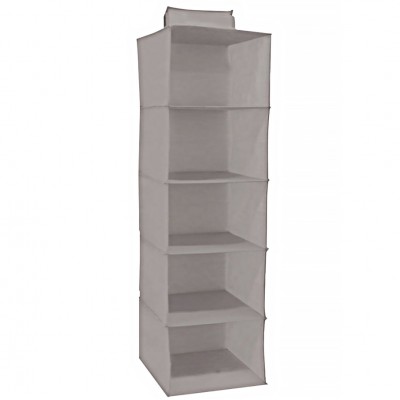 Κρεμαστή Θήκη Υφασμάτινη Oργάνωσης Nτουλάπας 5 Θέσεων σε Μπέζ Χρώμα 30x30x85εκ. ANKOR 847426