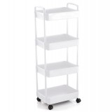 Μανάβης Tρόλεϊ με Μεταλλικό Σκελετό Λευκό 4 Θέσεων 41x28x103cm Chios Hellas 31935