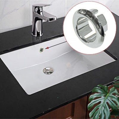 Πλαστική Διακοσμητική Τάπα (1τεμάχιο) Υπερχείλισης Νιπτήρος Ø25 σε Χρώμιο 255885