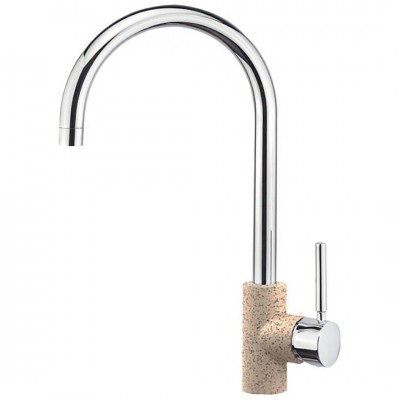 Μπαταρία Κουζίνας Sanitec Doppio σε Χρώμα Classic Granite Beige 00-02-00252-10