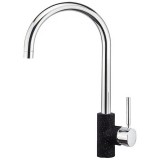 Μπαταρία Κουζίνας Sanitec Doppio σε Χρώμα Classic Granite Black 00-02-00252-05