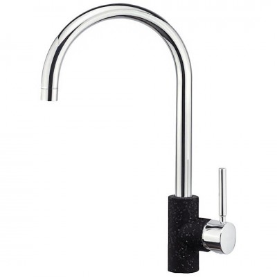 Μπαταρία Κουζίνας Sanitec Doppio σε Χρώμα Classic Granite Black 00-02-00252-05