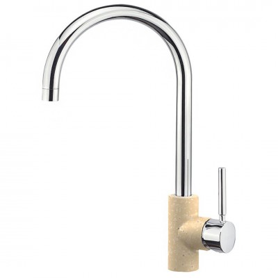 Μπαταρία Κουζίνας Sanitec Doppio σε Χρώμα Classic Granite Cappuccino 00-02-00252-45