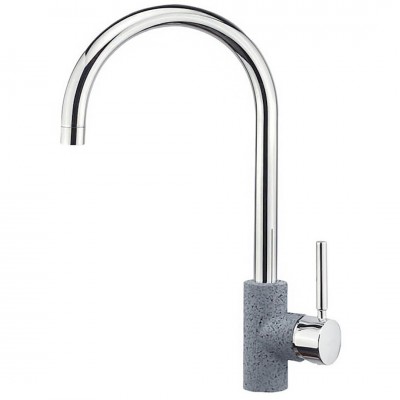 Μπαταρία Κουζίνας Sanitec Doppio σε Χρώμα Classic Metallic Silver 00-02-00252-17