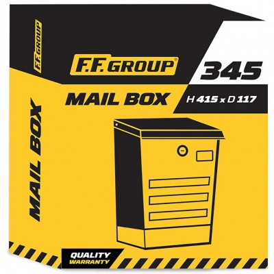 Γραμματοκιβώτιο με Θήκη Εφημερίδων Γκρί Μεταλλικό 345x415x117mm FF Group 40267