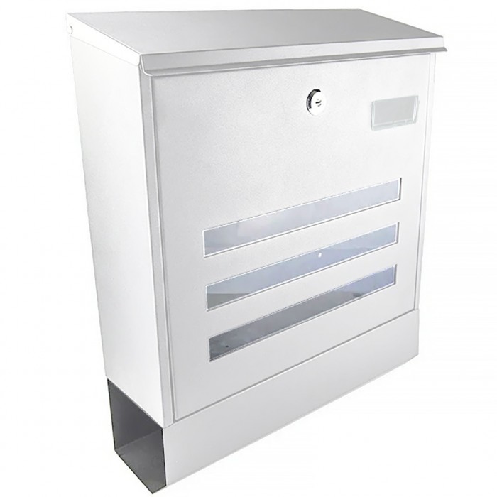 Γραμματοκιβώτιο με Θήκη Εφημερίδων Γκρί Μεταλλικό 345x415x117mm FF Group 40267