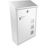 Γραμματοκιβώτιο με Παραθυράκι Ασημί 400x253x110mm FF Group 40265