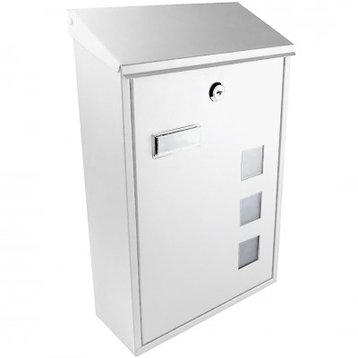 Γραμματοκιβώτιο με Παραθυράκι Ασημί 400x253x110mm FF Group 40265
