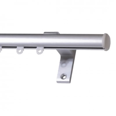 Μεταλλικός Σιδηρόδρομος Action Φ22 1.60m Νίκελ Ματ Frans Interior Design