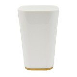 Ποτηροθήκη Επιδαπέδια Πλαστική/Μπαμπού Λευκή/Φυσική ΠΑΡΟΣ Import Hellas 0037-2707