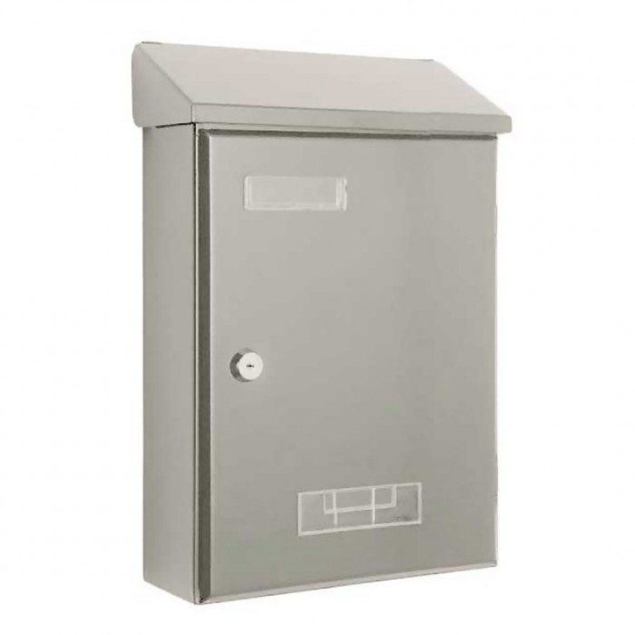 Γραμματοκιβώτιο Εξωτερικού Χώρου Μεταλλικό Νίκελ Ματ 23x10x36cm TX-081 NICKEL Import Hellas