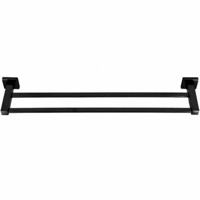 Πετσετοθήκη Διπλή Import 3148 60cm Μαύρη 