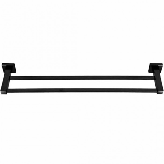 Πετσετοθήκη Διπλή Import 3148 60cm Μαύρη