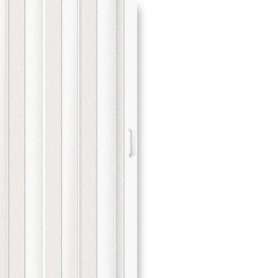 Μονόφυλλη Πτυσσόμενη Πόρτα Inox Kiss PVC  Τυποποιημένης Διάστασης 91x220cm Χρώμα Λευκό DO200