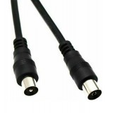 Καλώδιο Τηλεόρασης Coaxial 9.5mm Αρσενικό σε 9.5mm Θηλυκό 3M Μαύρο Lineme 12-05021-2