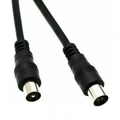 Καλώδιο Τηλεόρασης Coaxial 9.5mm Αρσενικό σε 9.5mm Θηλυκό 3M Μαύρο Lineme 12-05021-2