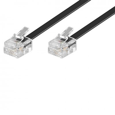 Τηλεφωνικό Καλώδιο RJ11 σε RJ11 1.5M ΜΑΥΡΟ Lineme 12-05028-2