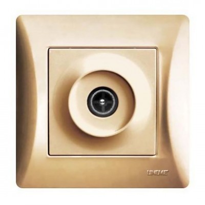Πρίζα TV Tερματική Χρυσή LINEME H Series 50-00116-9
