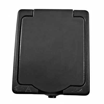 Πρίζα εξωτερική με καπάκι μαύρη IP54 LINEME 16A 250V Hseries Lineme 50-00513-2