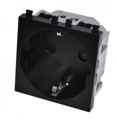 Πρίζα Σούκο Ασφαλείας 16Α 250V Μαύρη για Τοποθέτηση σε Συνδυασμό INO-Series LINEME 50-00413-2