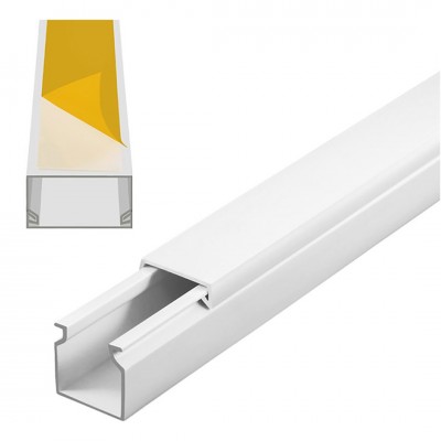 Κανάλι Διανομής Καλωδίων Κλειστό Λευκό12x12 Αυτοκόλλητο Lineme 33-0512012