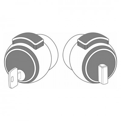 Κλειδαριά Πομόλου Λευκή με Μπουτόν & Κλειδί Ξενοδοχειακής Χρήσης NOVA N13 VO