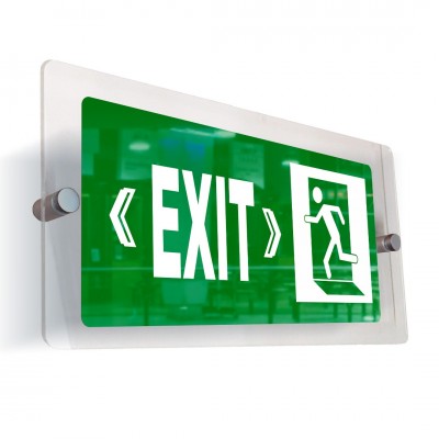 Σήμανση 15x30cm ''Έξοδος Κινδύνου'' σε Πράσινο και Πάχος 5mm απο Aκρυλικό plexiglass 521944