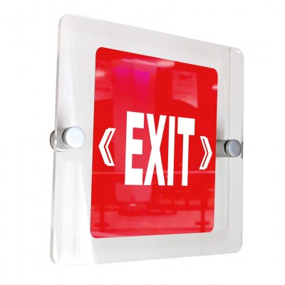Σήμανση 15x15cm ''Exit'' σε Κόκκινο-Άσπρο και Πάχος 5mm απο Aκρυλικό plexiglass 769433