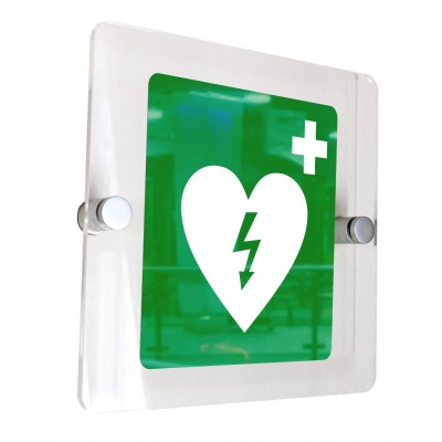 Σήμανση 15x15cm ''Αυτόματος Απινιδωτής'' σε Πράσινο-Άσπρο και Πάχος 5mm απο Aκρυλικό plexiglass 877933