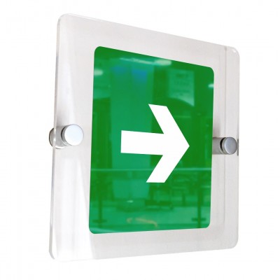 Σήμανση 15x15cm ''Κατεύθυνση Δεξιά'' σε Πράσινο-Άσπρο και Πάχος 5mm απο Aκρυλικό plexiglass 316222