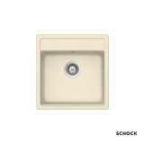 Νεροχύτης Γρανιτένιος Ένθετος Manhattan Cristalite 49x51 με 1 Γούρνα Για Ερμάριο 45 cm Schock 30050-1321 Vanilla