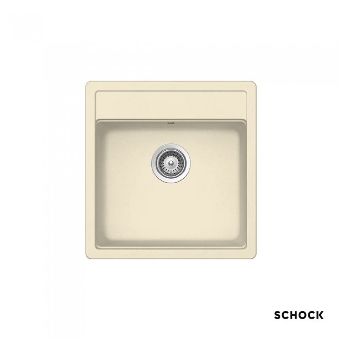 Νεροχύτης Γρανιτένιος Ένθετος Manhattan Cristalite 49x51 με 1 Γούρνα Για Ερμάριο 45 cm Schock 30050-1321 Vanilla