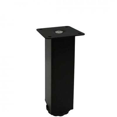 Πόδι Επίπλου τετράγωνο μεταλλικο Ν55 Μαύρο Ύψους  10cm