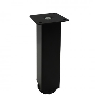Πόδι Επίπλου τετράγωνο μεταλλικο Ν55 Μαύρο Ύψους   15cm