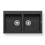 Νεροχύτης Pyramis Pyragranite Athlos (86x50) 2B Carbon Ένθετος 070071311