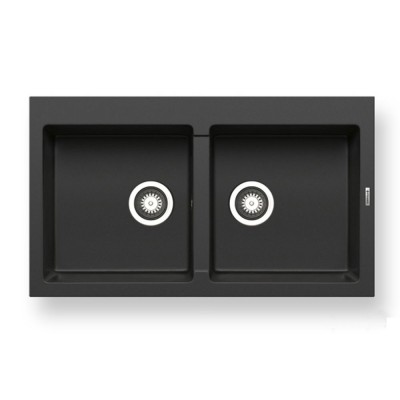 Νεροχύτης Pyramis Pyragranite Athlos (86x50) 2B Carbon Ένθετος 070071311