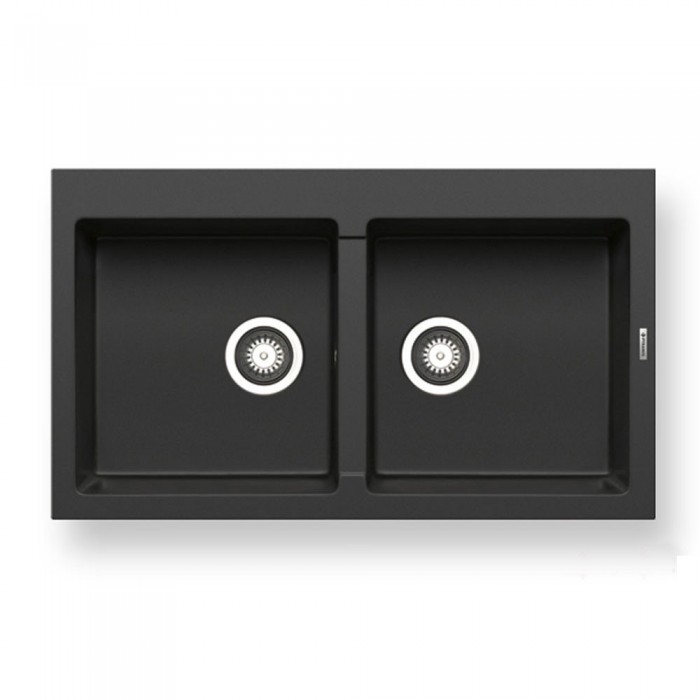 Νεροχύτης Pyramis Pyragranite Athlos (86x50) 2B Carbon Ένθετος 070071311