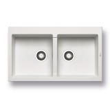 Νεροχύτης Pyramis Pyragranite Athlos (86x50) 2B Snow Ένθετος 070071211