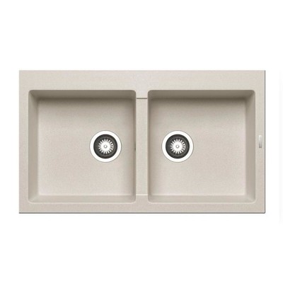 Νεροχύτης Pyramis Pyragranite Athlos (86x50) 2B Beige Ένθετος 070071411