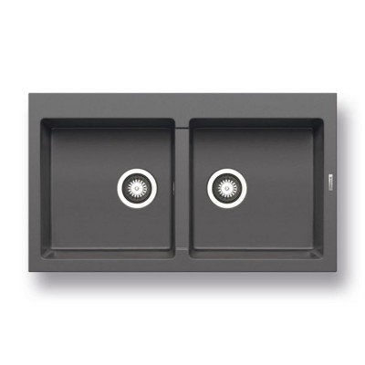 Νεροχύτης Pyramis Pyragranite Athlos (86x50) 2B Iron Grey Ένθετος 070071711