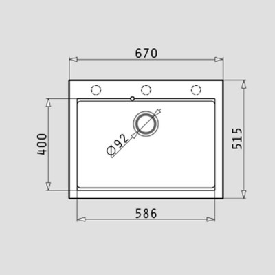 Νεροχύτης Pyramis Pyragranite Siros (67x51,5) 1B Carbon Ένθετος & Υποκαθήμενος 070201601