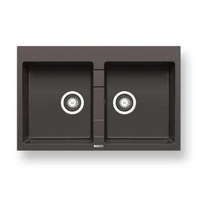 Νεροχύτης Pyramis Pyragranite Sparta (78x50) 2B Carbon Ένθετος 070201001