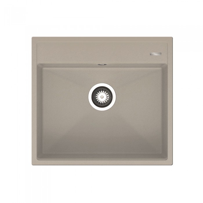 Νεροχύτης Pyramis Pyragranite Ithaka (56x51) 1B Dark Beige Ένθετος 070247511